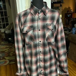 Dixxon Flannel Company Black and Red flannel Button-Up Shirt